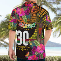 Personalised Vanuatu Independence Day 30 July Hawaiian Shirt Hibiscus Polynesian Pattern DT02 - Polynesian Pride