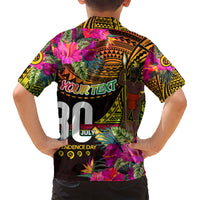 Personalised Vanuatu Independence Day 30 July Hawaiian Shirt Hibiscus Polynesian Pattern DT02 - Polynesian Pride