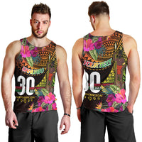 Personalised Vanuatu Independence Day 30 July Men Tank Top Hibiscus Polynesian Pattern DT02 - Polynesian Pride