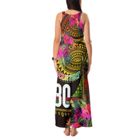 Personalised Vanuatu Independence Day 30 July Tank Maxi Dress Hibiscus Polynesian Pattern DT02 - Polynesian Pride