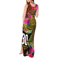 Personalised Vanuatu Independence Day 30 July Tank Maxi Dress Hibiscus Polynesian Pattern DT02 - Polynesian Pride
