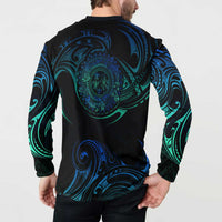 Sea Animal Polynesia Button Sweatshirt Polynesian Pattern DT02 - Polynesian Pride