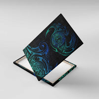 Sea Animal Polynesia Canvas Wall Art Polynesian Pattern DT02 With Frame Black - Polynesian Pride
