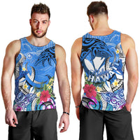 Aloha Hawaii Men Tank Top Dolphins and Fish Hook Hibiscus DT02 - Polynesian Pride
