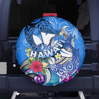 Aloha Hawaii Spare Tire Cover Dolphins and Fish Hook Hibiscus DT02 - Polynesian Pride