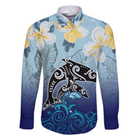Mother And Baby Dolphins Family Matching Puletasi and Hawaiian Shirt Hawaii Hibiscus