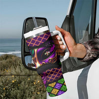 Happy Mardi Gras Tumbler With Handle Mask Feather Colorfull DT02 - Polynesian Pride