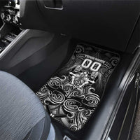 All Black Car Mats New Zealand Rugby Mascot Maori