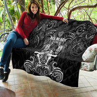 All Black Quilt New Zealand Rugby Mascot Maori