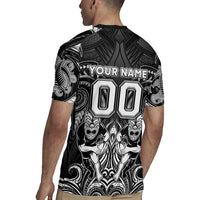 Personalized All Black Rugby Jersey New Zealand Rugby Mascot Maori