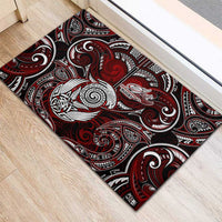 New Zealand Aotearoa Rugby Rubber Doormat Maori Fern Tattoo Art