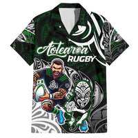 Personalized NZ Aotearoa Rugby Family Matching Off Shoulder Maxi Dress and Hawaiian Shirt New Zealand Silver Fern