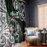 NZ Aotearoa Rugby Window Curtain New Zealand Silver Fern