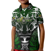 Personalised Warriors Maori Darts Kid Polo Shirt New Zealand Darts Silver Fern