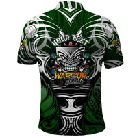 Personalised Warriors Maori Darts Polo Shirt New Zealand Darts Silver Fern