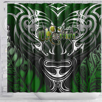 Warriors Maori Darts Shower Curtain New Zealand Darts Silver Fern