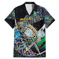 Personalised New Zealand Darts Family Matching Mermaid Dress and Hawaiian Shirt NZ Paua Shell Maori Fern