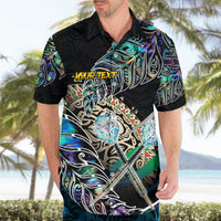 Personalised New Zealand Darts Hawaiian Shirt NZ Paua Shell Maori Fern