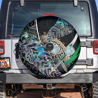 New Zealand Darts Spare Tire Cover NZ Paua Shell Maori Fern