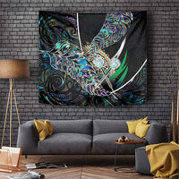 New Zealand Darts Tapestry NZ Paua Shell Maori Fern