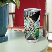 New Zealand Darts Tumbler Cup NZ Paua Shell Maori Fern