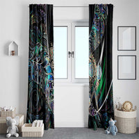 New Zealand Darts Window Curtain NZ Paua Shell Maori Fern