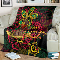 Vanuatu 45th Independence Anniversary Blanket Flower Melanesian Namele Turtle - Polynesian Pride