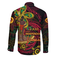 Custom Vanuatu 45th Independence Anniversary Family Matching Mermaid Dress and Hawaiian Shirt Flower Melanesian Namele Turtle DT02 - Polynesian Pride