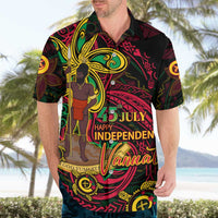 Custom Vanuatu 45th Independence Anniversary Hawaiian Shirt Flower Melanesian Namele Turtle DT02 - Polynesian Pride