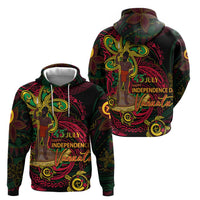 Custom Vanuatu 45th Independence Anniversary Hoodie Flower Melanesian Namele Turtle - Polynesian Pride