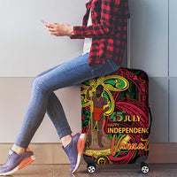 Vanuatu 45th Independence Anniversary Luggage Cover Flower Melanesian Namele Turtle DT02 - Polynesian Pride