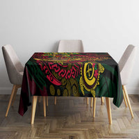 Vanuatu 45th Independence Anniversary Tablecloth Flower Melanesian Namele Turtle DT02 - Polynesian Pride