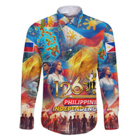 Custom The Philippines 126th Independence Anniversary Family Matching Off Shoulder Short Dress and Hawaiian Shirt Art Style - Polynesian Pride