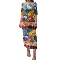 Custom The Philippines 126th Independence Anniversary Family Matching Puletasi and Hawaiian Shirt Art Style - Polynesian Pride