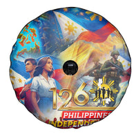 The Philippines 126th Independence Anniversary Spare Tire Cover Art Style - Polynesian Pride
