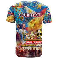 Custom The Philippines 126th Independence Anniversary T Shirt Art Style - Polynesian Pride