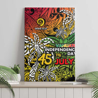 Personalized Vanuatu 45th Independence Anniversary Canvas Wall Art Melanesian Pattern Reggae DT02 - Polynesian Pride