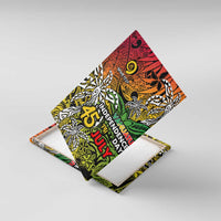 Personalized Vanuatu 45th Independence Anniversary Canvas Wall Art Melanesian Pattern Reggae DT02 With Frame Art - Polynesian Pride