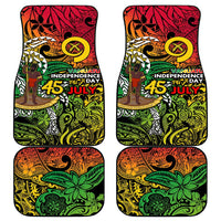 Personalized Vanuatu 45th Independence Anniversary Car Mats Melanesian Pattern Reggae DT02 - Polynesian Pride