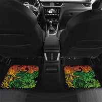 Personalized Vanuatu 45th Independence Anniversary Car Mats Melanesian Pattern Reggae DT02 Set 2pcs - Back Art - Polynesian Pride