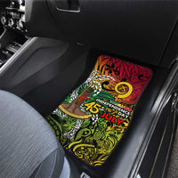 Personalized Vanuatu 45th Independence Anniversary Car Mats Melanesian Pattern Reggae DT02 - Polynesian Pride