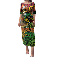 Personalized Vanuatu 45th Independence Anniversary Family Matching Puletasi and Hawaiian Shirt Melanesian Pattern Reggae DT02 Mom's Dress Art - Polynesian Pride