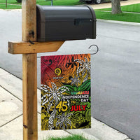 Personalized Vanuatu 45th Independence Anniversary Garden Flag Melanesian Pattern Reggae - Polynesian Pride