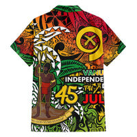 Personalized Vanuatu 45th Independence Anniversary Hawaiian Shirt Melanesian Pattern Reggae DT02 - Polynesian Pride