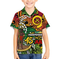Personalized Vanuatu 45th Independence Anniversary Hawaiian Shirt Melanesian Pattern Reggae DT02 - Polynesian Pride