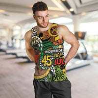 Personalized Vanuatu 45th Independence Anniversary Men Tank Top Melanesian Pattern Reggae DT02 Art - Polynesian Pride