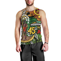 Personalized Vanuatu 45th Independence Anniversary Men Tank Top Melanesian Pattern Reggae DT02 - Polynesian Pride