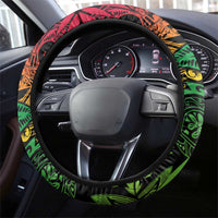 Vanuatu 45th Independence Anniversary Steering Wheel Cover Melanesian Pattern Reggae DT02 - Polynesian Pride