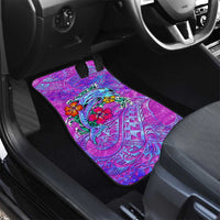 Dolphin Polynesia Car Mats Hibiscus Tropical Wave - Purple Vibes DT02 - Polynesian Pride