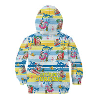 Surfing Christmas Kid Hoodie Tropical Santa Let's Go Surfing DT02 - Polynesian Pride